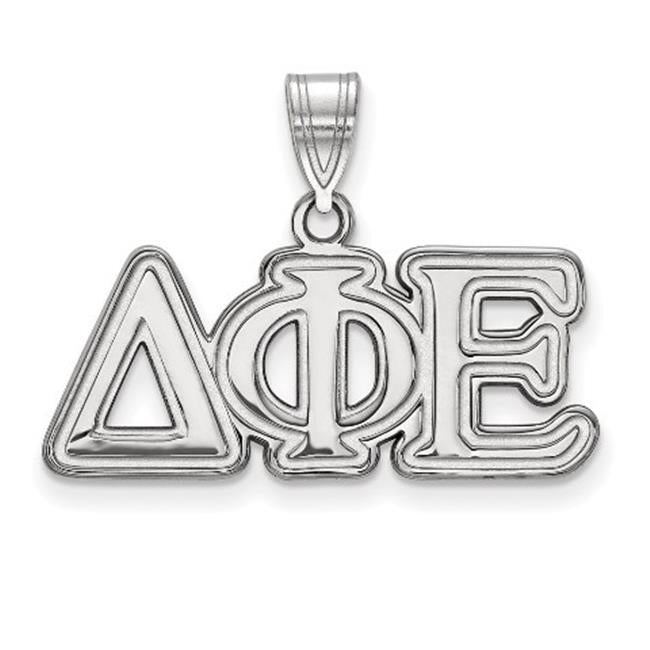 LogoArt SS003DPH Sterling Silver Delta Phi Epsilon Medium Pendant