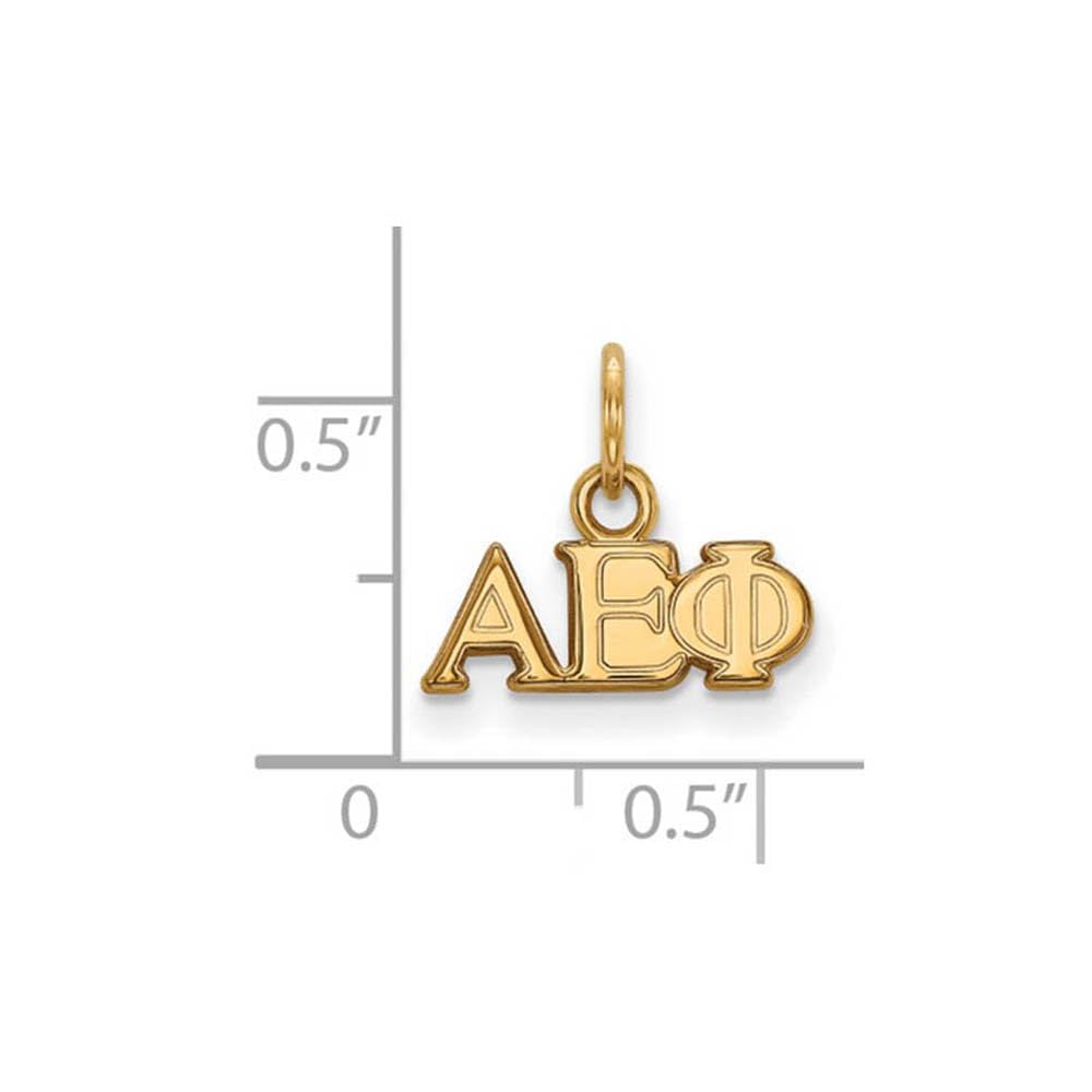 Logoart Sterling Silver Gp Alpha Epsilon Phi Extra Small Pendant