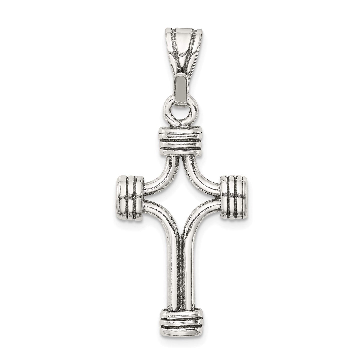Sterling Silver Antiqued Cross Pendant