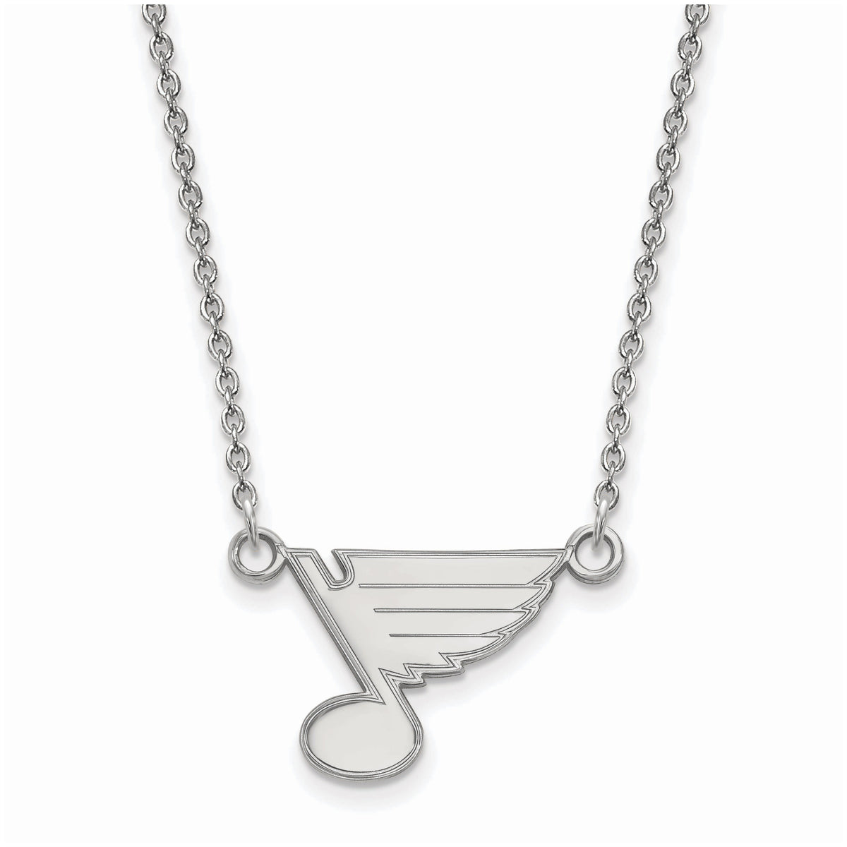 LogoArt NHL St. Louis Blues Sterling Silver Small Pendant with Necklace
