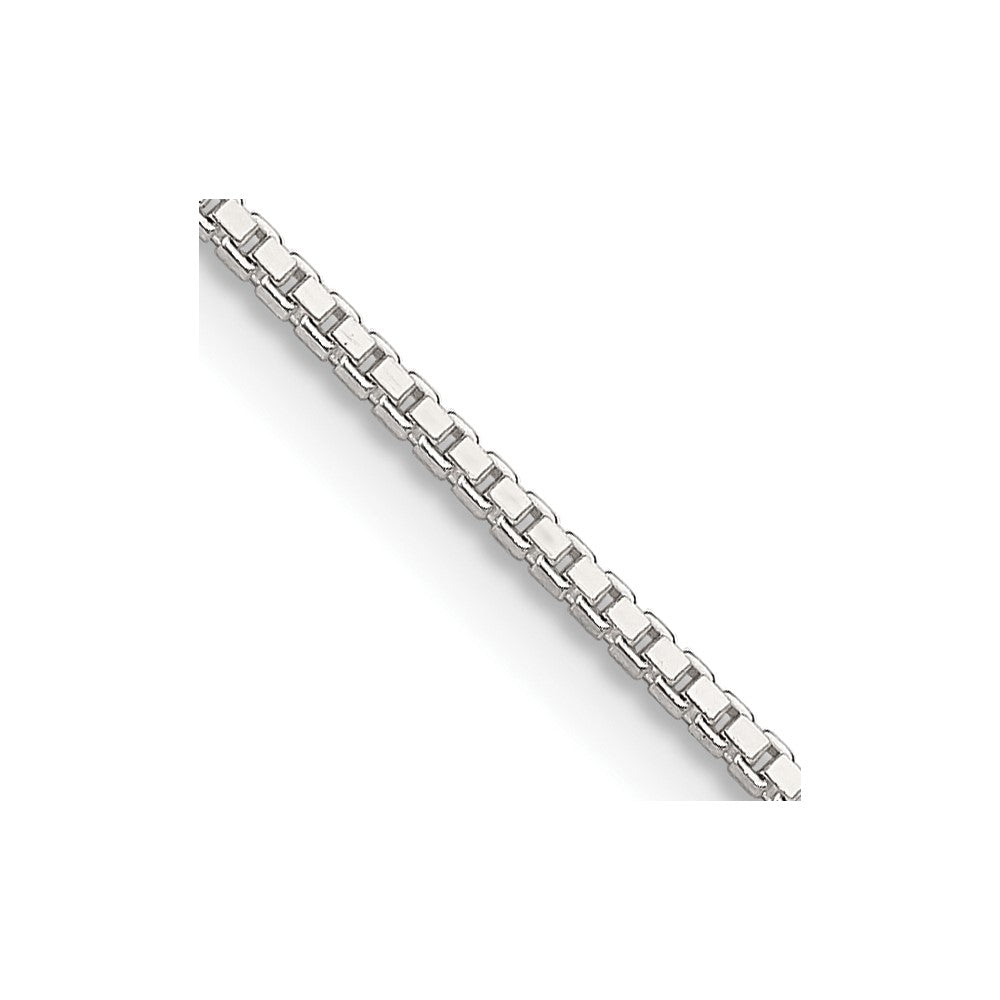 Sterling Silver 1.25mm Box Chain w/4in ext. 22 Inches