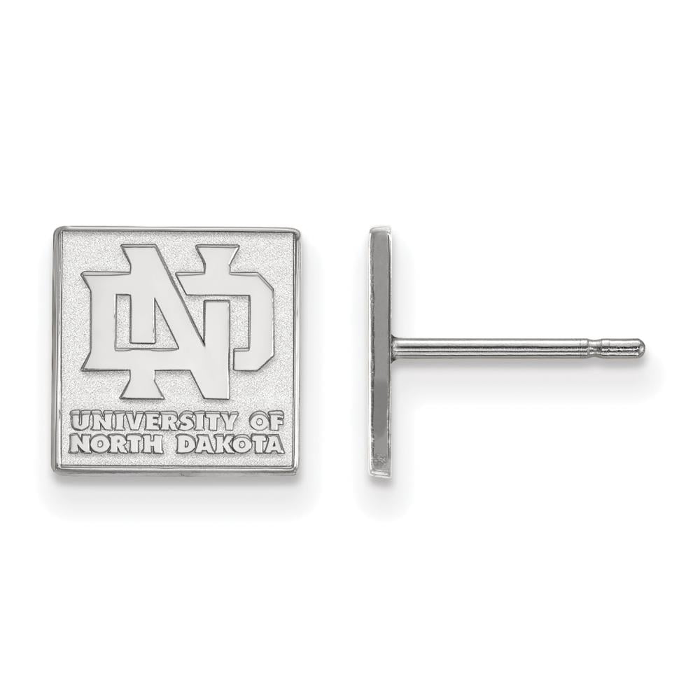 LogoArt Sterling Silver University Of North Dakota Xs Post Earrings