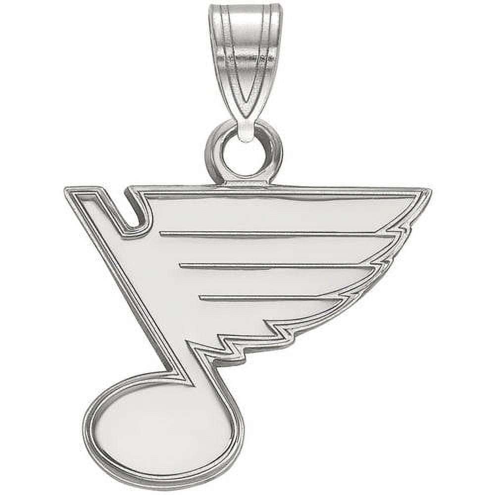 LogoArt 10 Karat White Gold NHL St. Louis Blues Small Pendant