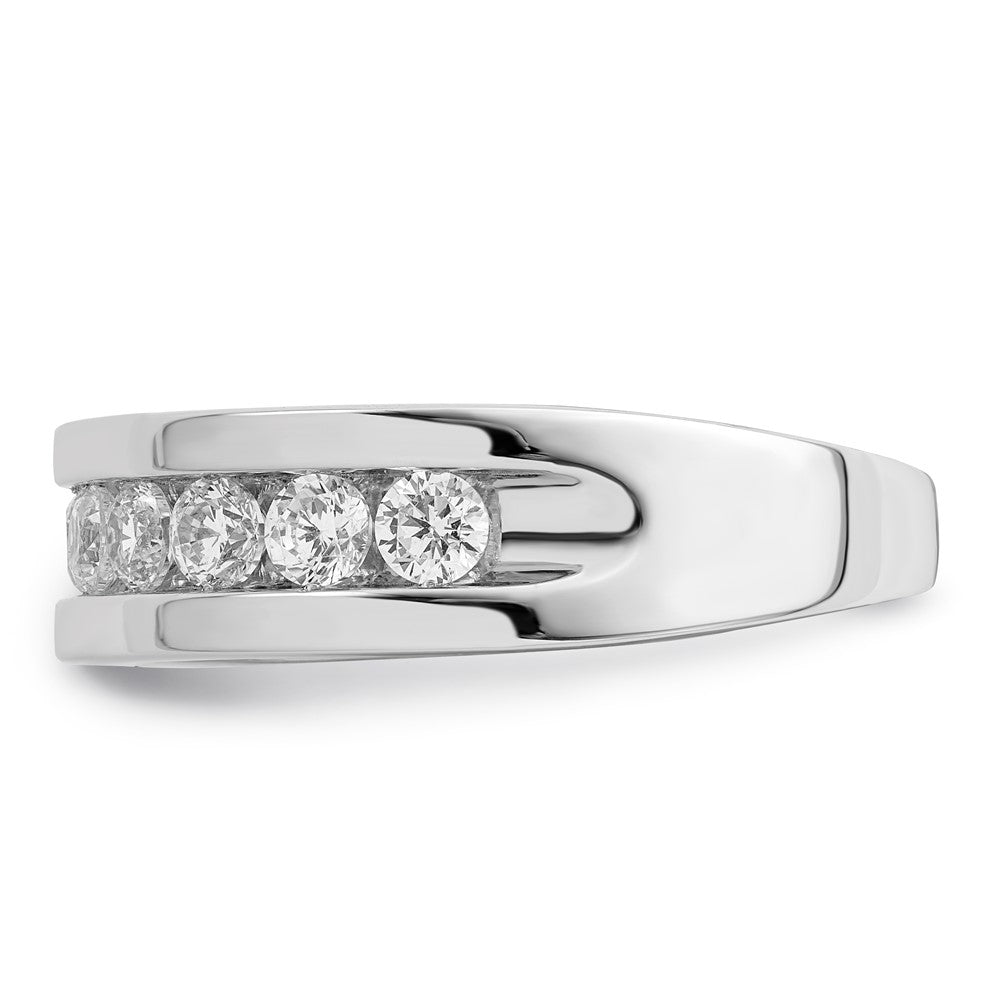 Sterling Silver GP CZ Men's 9-stone Ring
