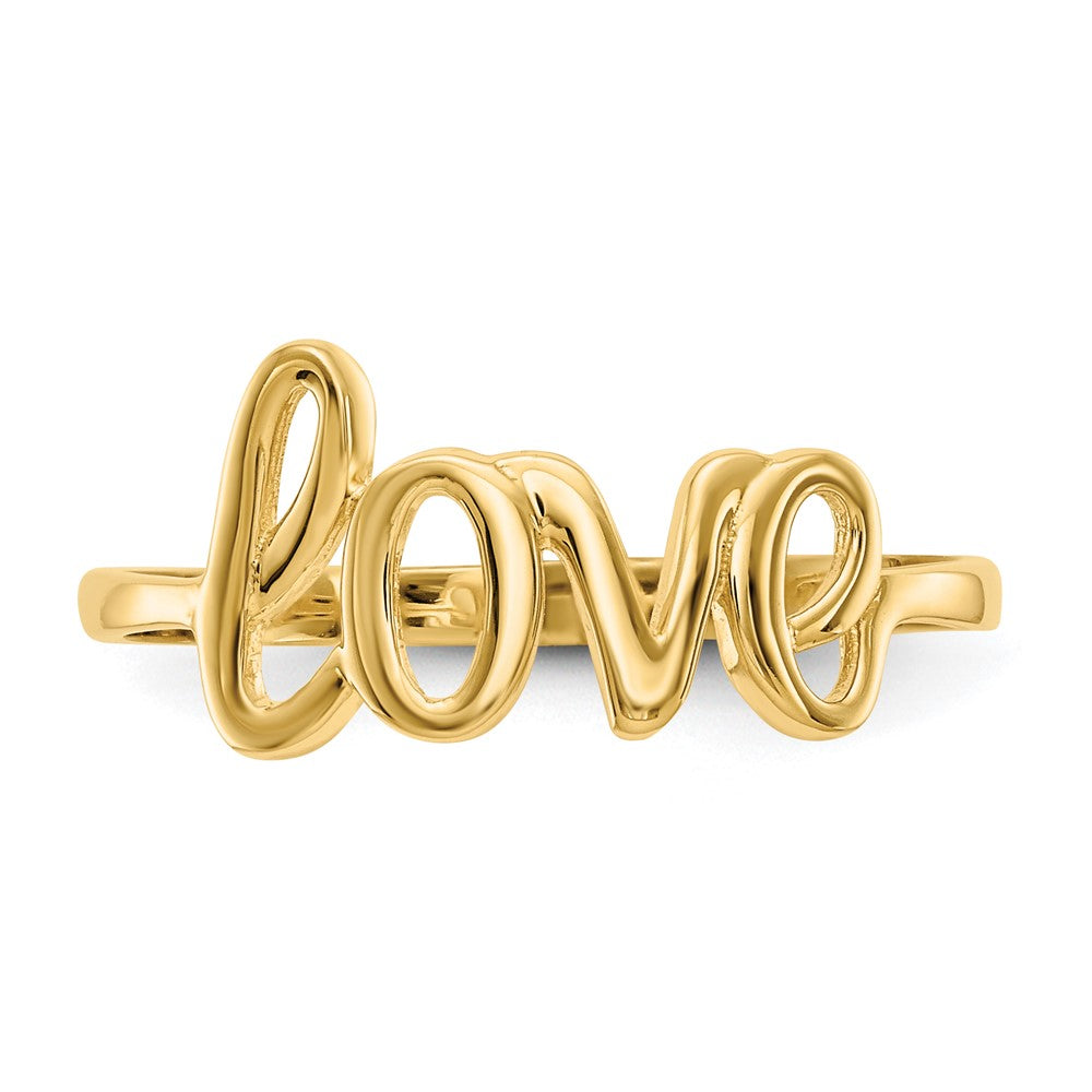 14k Polished Love Ring Size 7