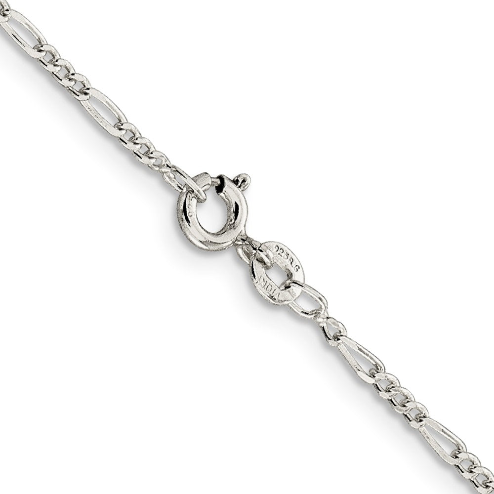 Sterling Silver 1.75mm Figaro Chain 14 Inches