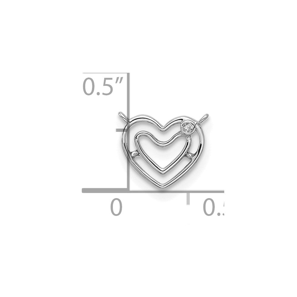 Stella & Dot 10kw Diamond Heart Charm Element