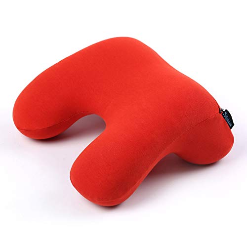 Red Travel Pillow Set with Eye Mask and Ear Plugs QGM22668