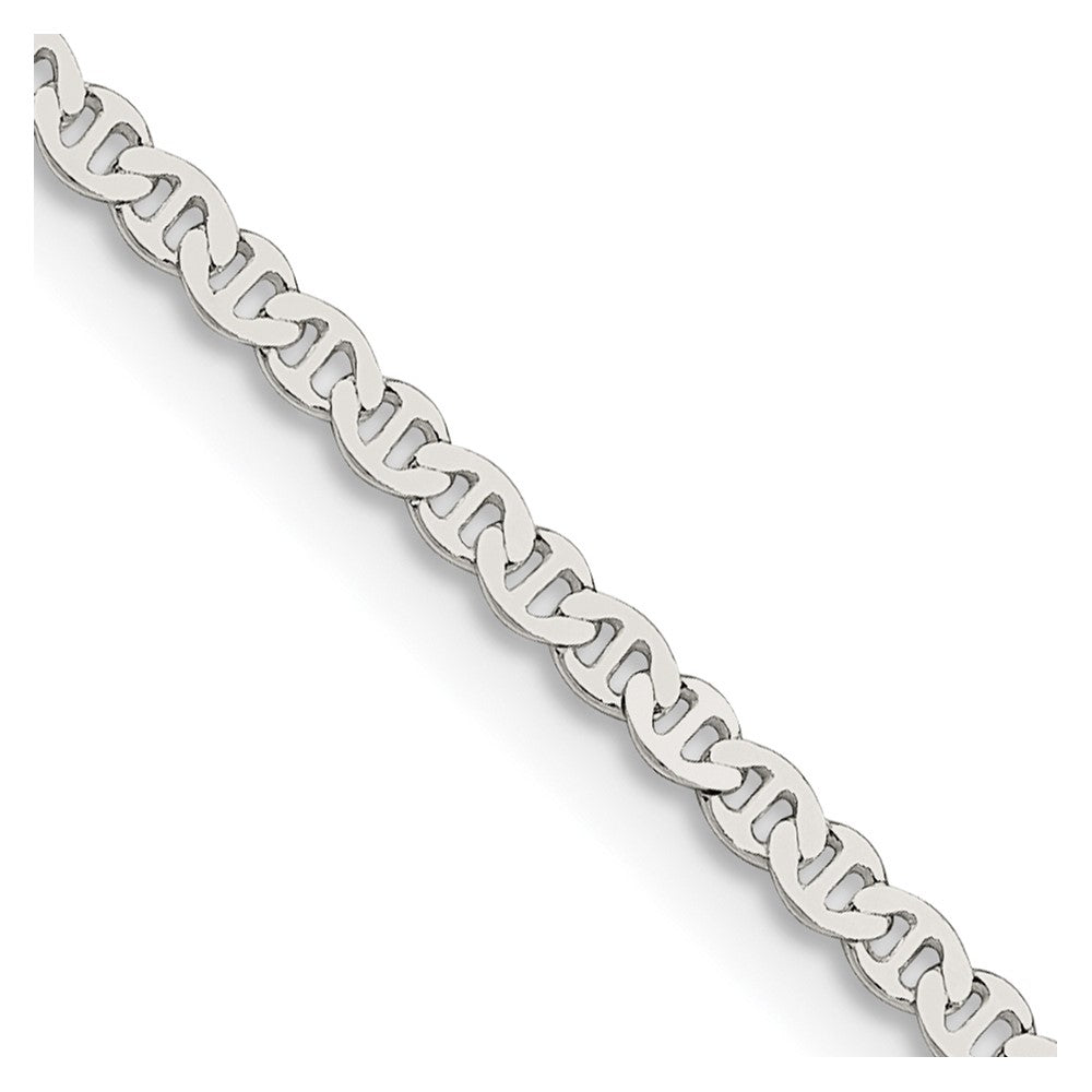 Sterling Silver 2.25mm Flat Anchor Chain 24 Inches
