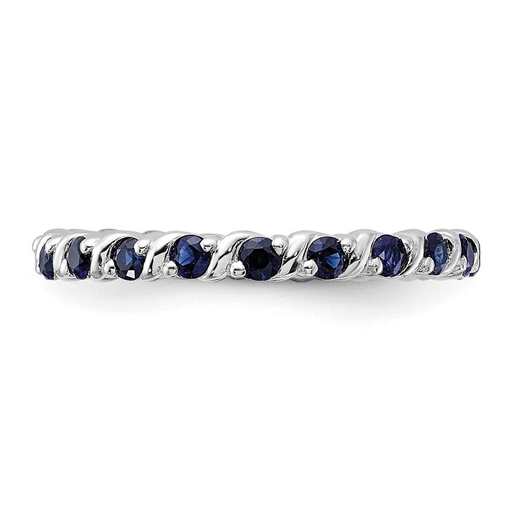 Sterling Silver Stackable Expressions Created Sapphire Ring