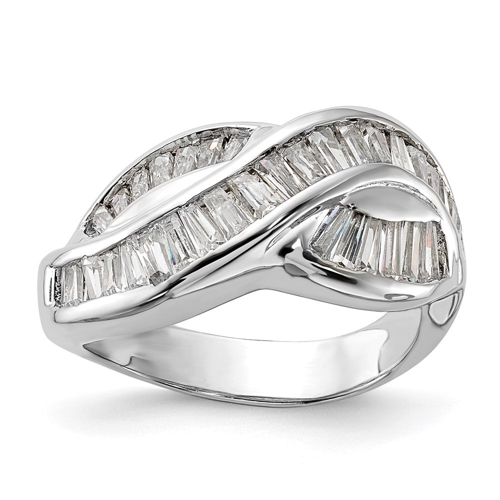 Sterling Silver Polished CZ Ring
