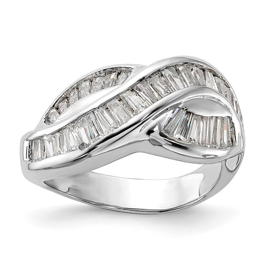 Sterling Silver Polished CZ Ring