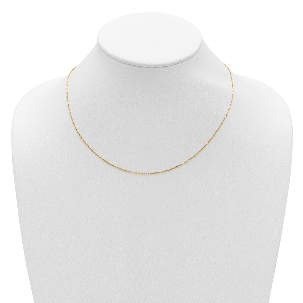 14k 1mm D/C Square Cable 1in+1in Adjustable Chain