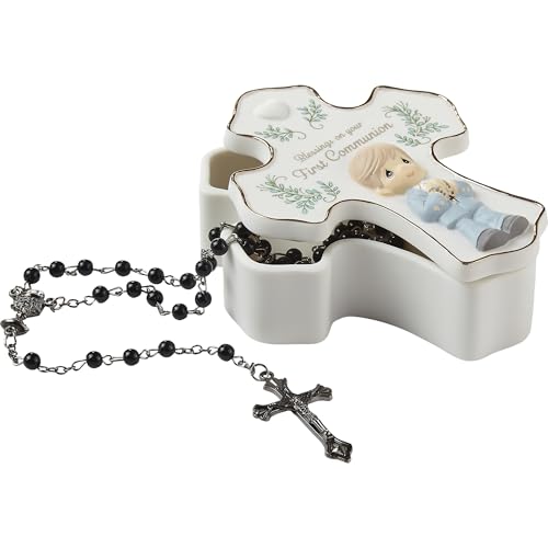 Precious Moments Blessings On Your First Communion Boy Rosary Box with Rosary, Count 1