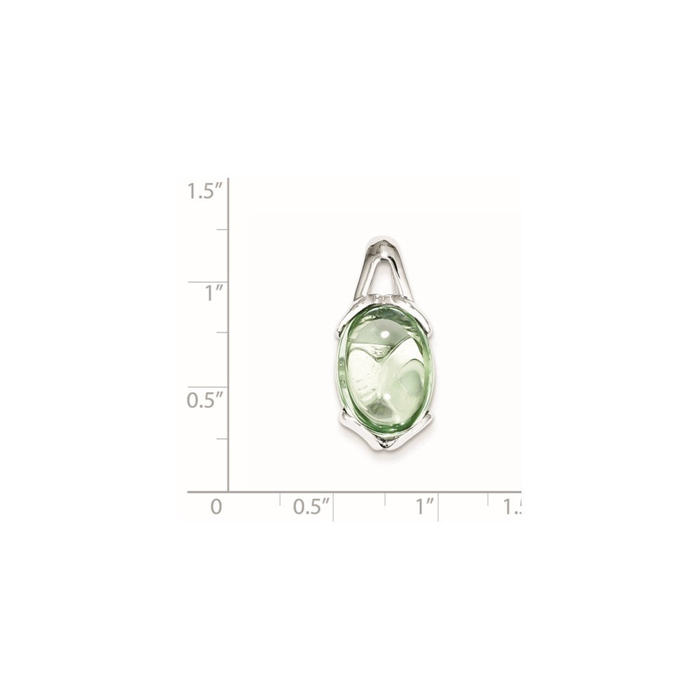 Sterling Silver Green Quartz Pendant