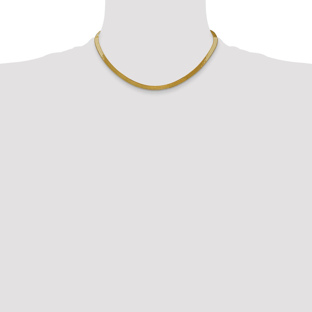 14k 5mm Silky Herringbone Chain
