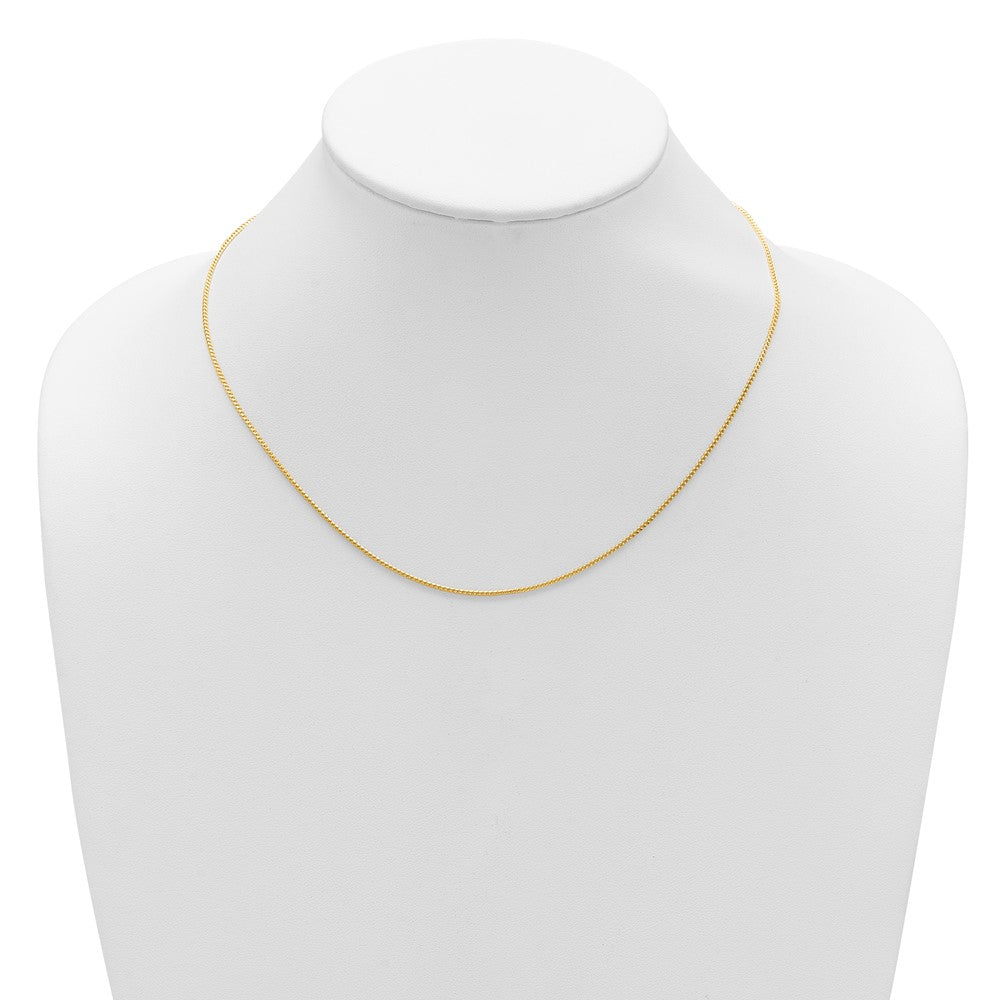 14K 2.0mm Flat Cable 1in+1in Adjustable Chain