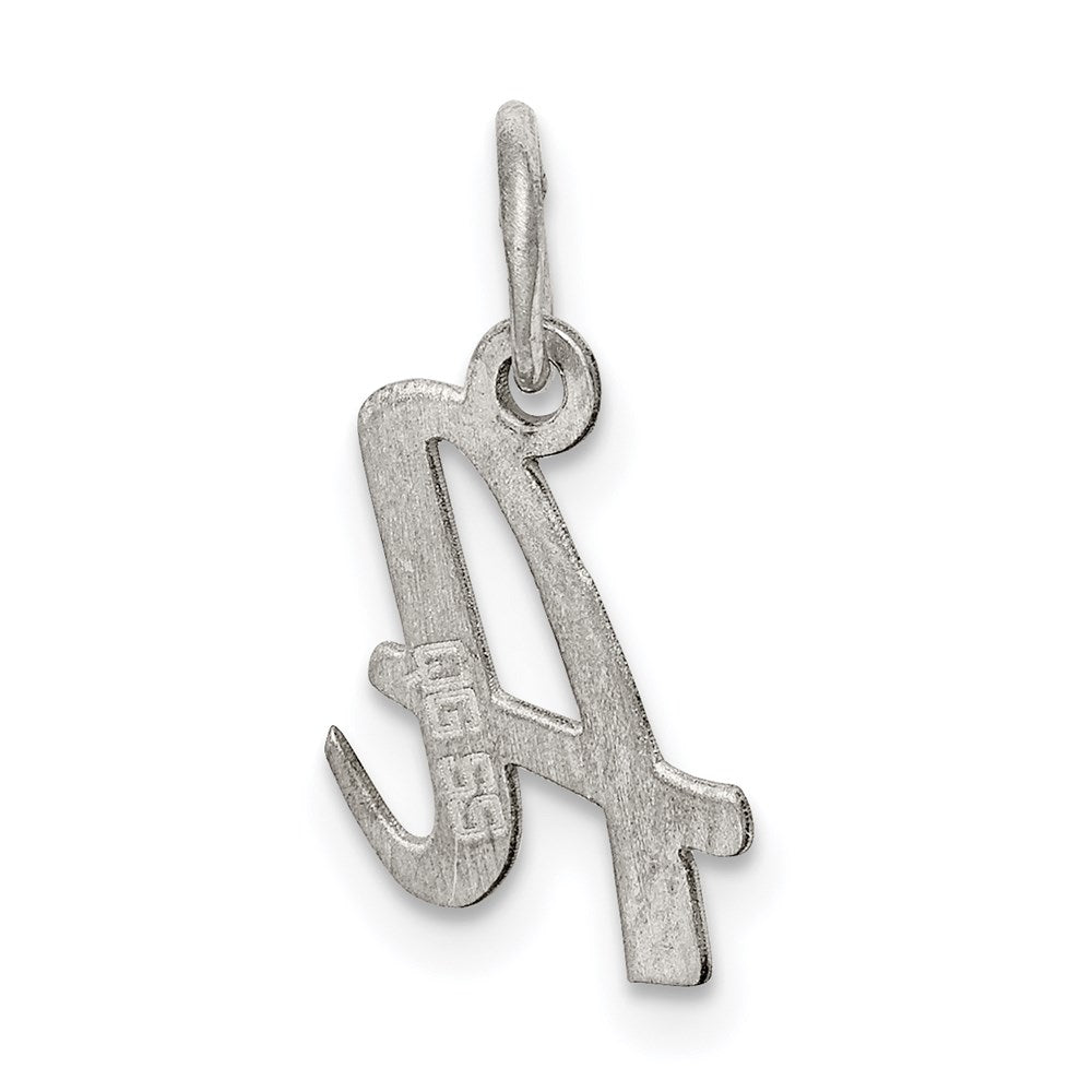 Sterling Silver Rhodium-plated Script Letter Z Initial Charm