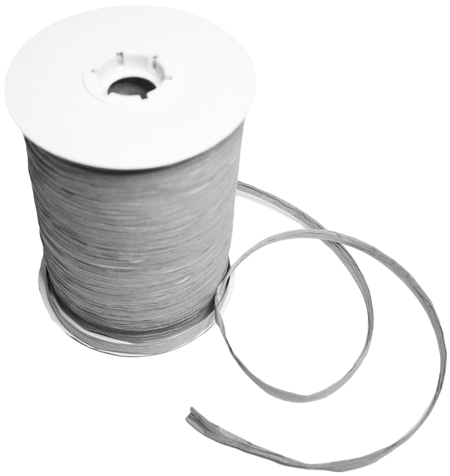Paper Raffia Ribbon Roll 100 Yards for Kraft Packaging and Decoration (Silver)