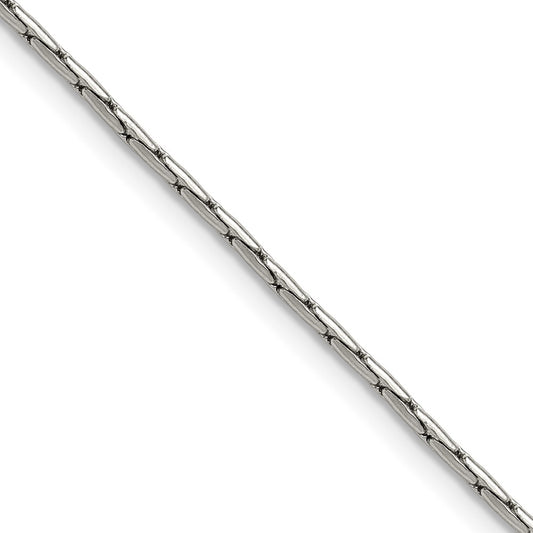Chisel Stainless Steel Polished 1.7mm 18 inch Oval Box Chain Necklace