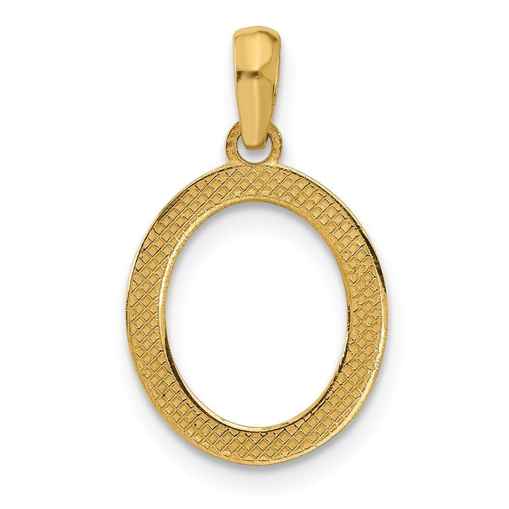 14k Yellow Gold Fancy Letter O