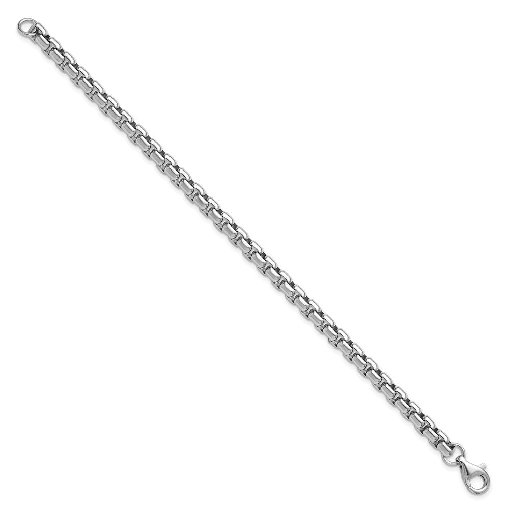 Sterling Silver 5.4mm 7.5in Venetian Box Chain Bracelet