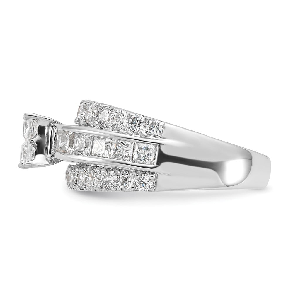 Sterling Silver Rhodium-plated Diamonore Ring