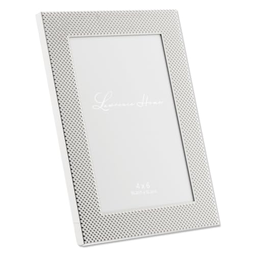 4x6 Fawn Pin Dot Pattern Silver Metal Picture Frame