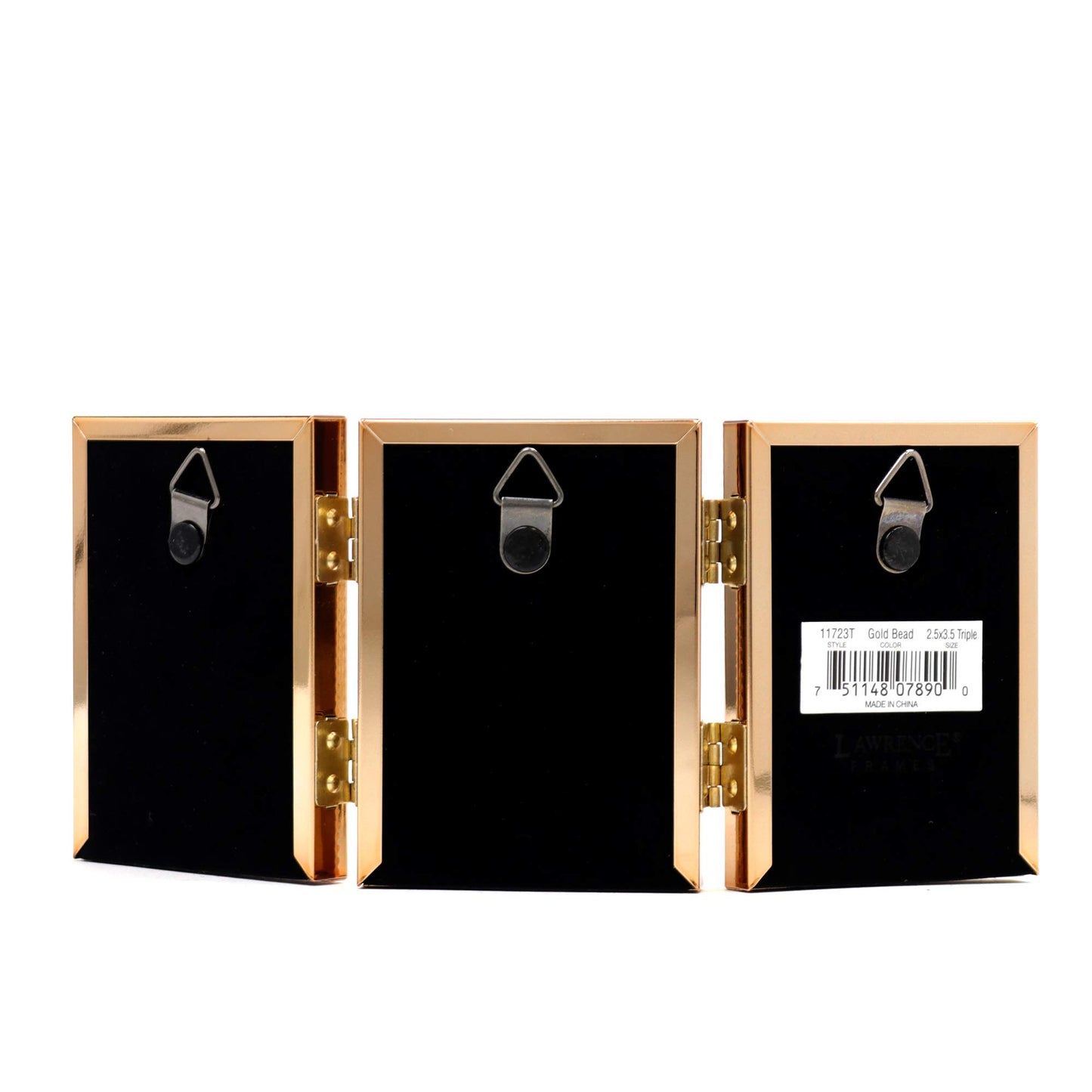 Lawrence Frames 3.66" x 8.35" Metal Picture Frame, Gold