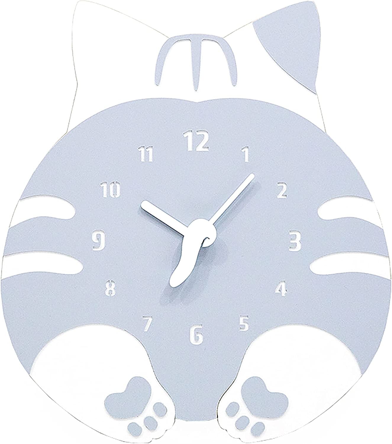 Modern Minimalist Silent Wall Clock Funny Animal Collection (Cat Butt)