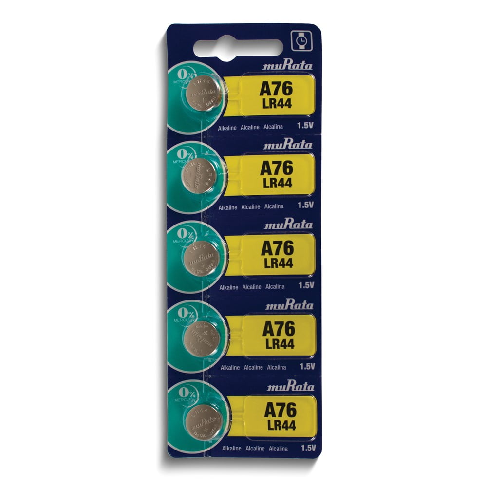 Pkg/5 Type LR44 MuRata Alkaline Battery Tear Strip #Q-SWB44