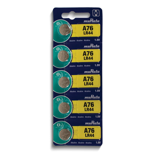 Pkg/5 Type LR44 MuRata Alkaline Battery Tear Strip #Q-SWB44