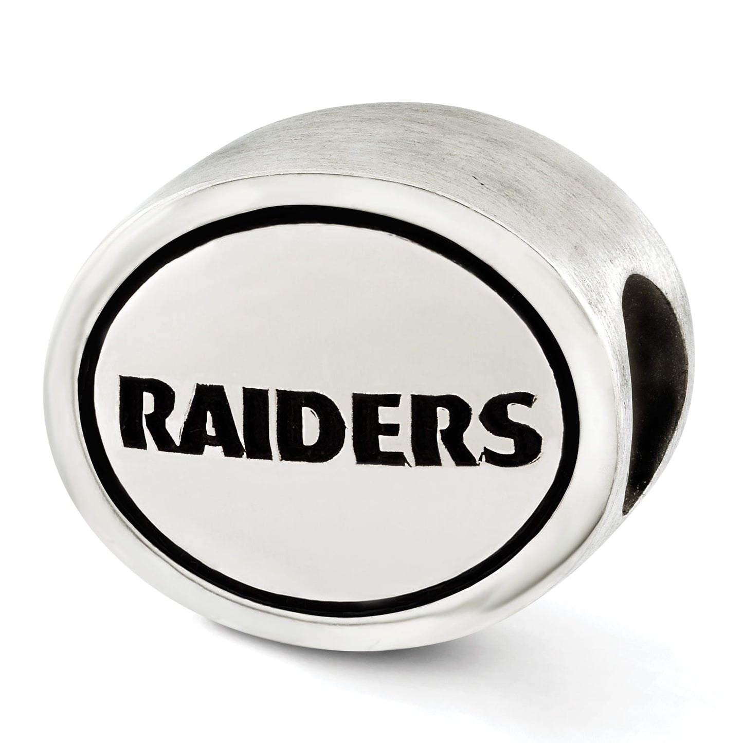 Sterling Silver Antiqued Oakland Raiders NFL Bead