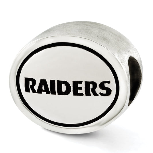 Sterling Silver Antiqued Oakland Raiders NFL Bead