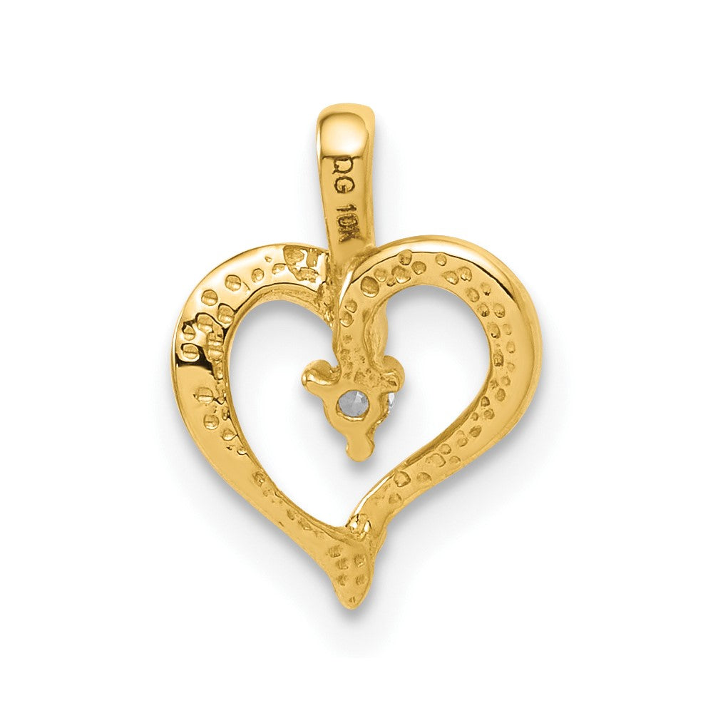 10ky Diamond Heart Pendant