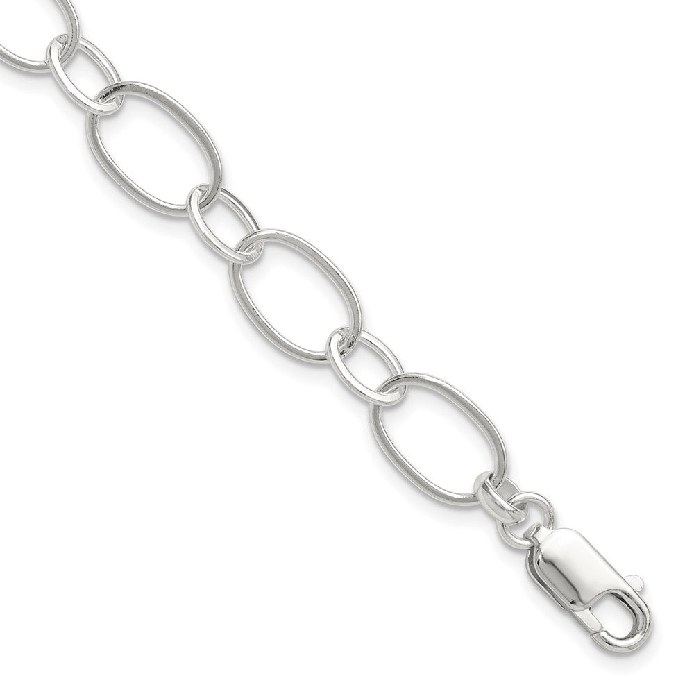 Sterling Silver 7.5inch Fancy Link Bracelet 7.5 inches