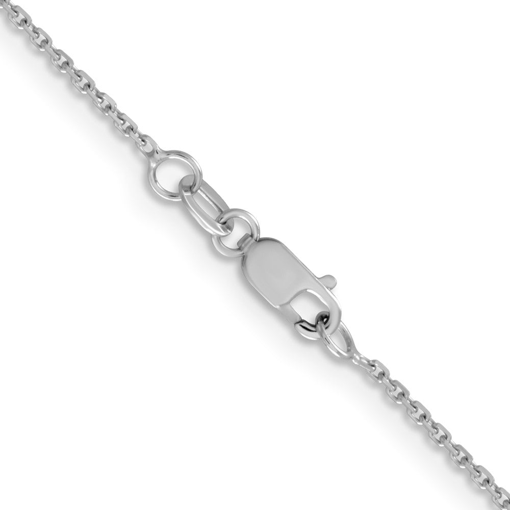 10k White Gold 1.05mm D/C Cable Chain