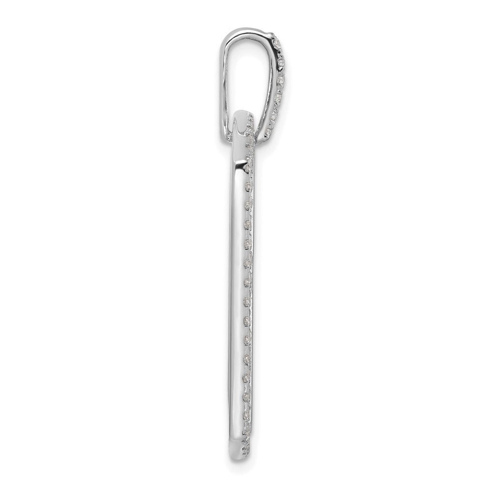 True Origin 14K White Gold Men's 3/4 carat Lab Grown Diamond VS+ F+ Complete Cross Dog Tag Pendant