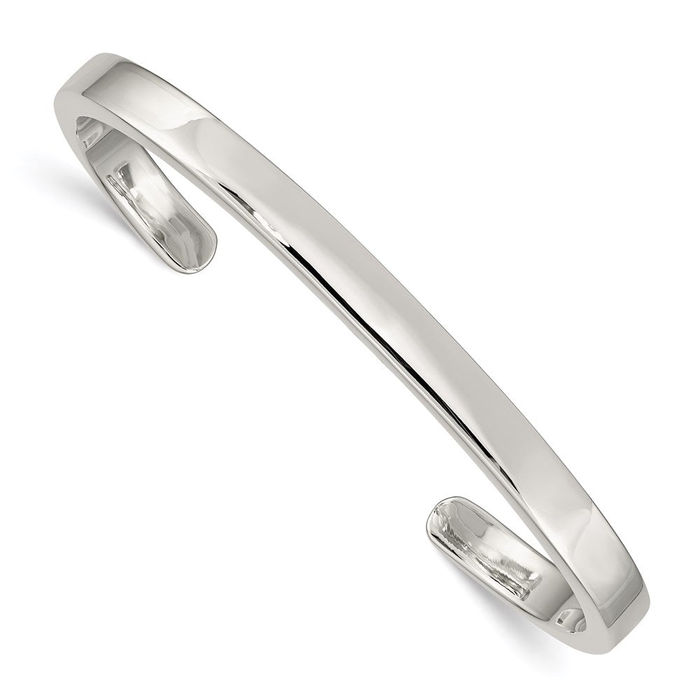 Sterling Silver 5mm Cuff Bangle 7 inches
