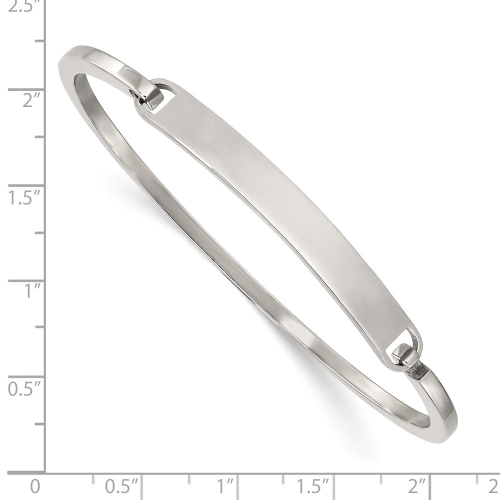 Stainless Steel Polished 2mm ID Bangle 6.75 inches