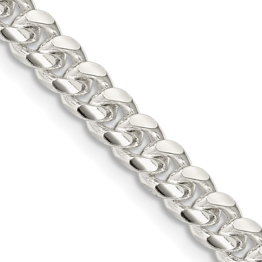 Sterling Silver 5mm Domed w/ Side D/C Curb Chain 16 Inches