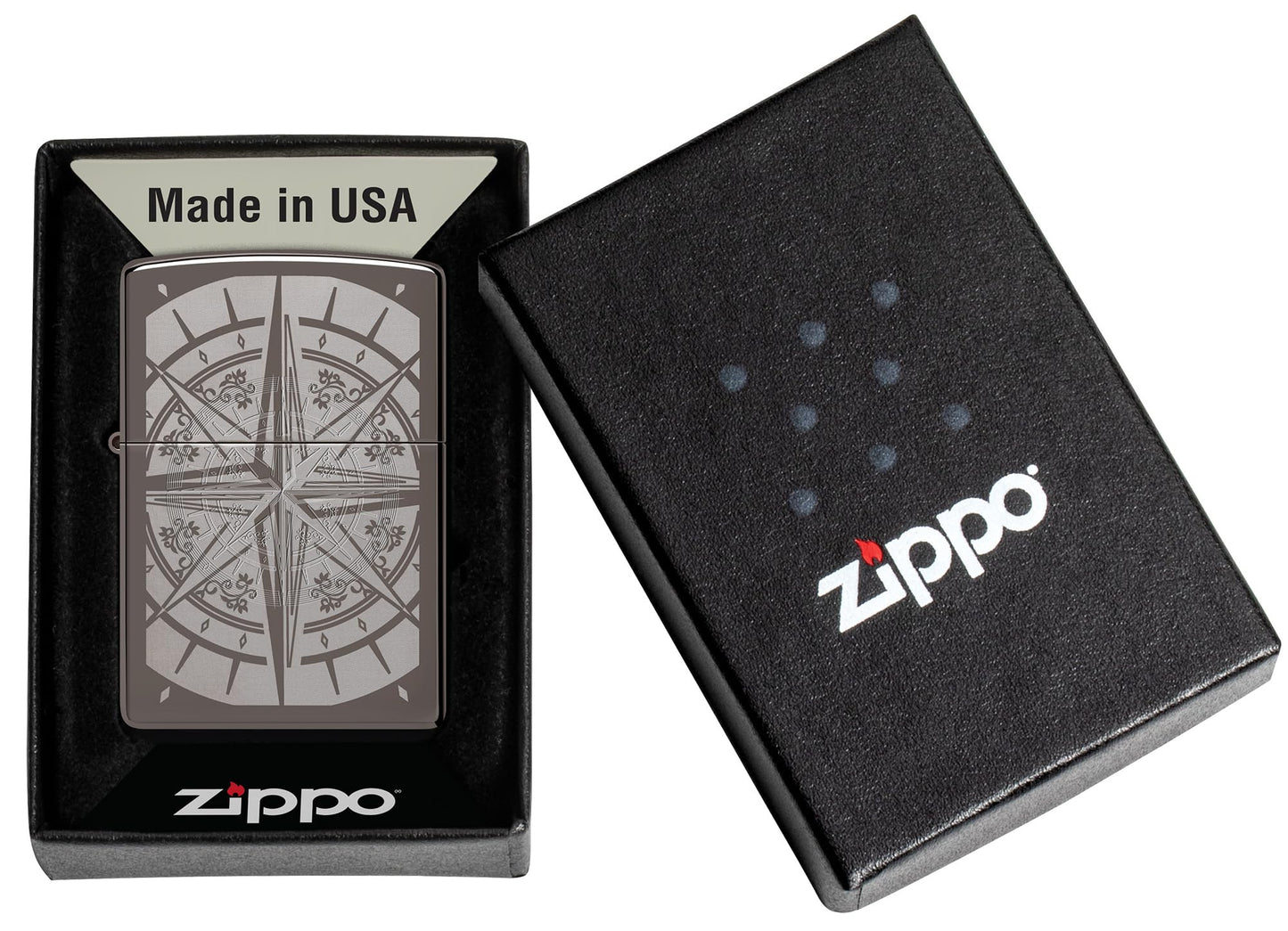 Zippo Compass Black Ice Pocket Lighter
