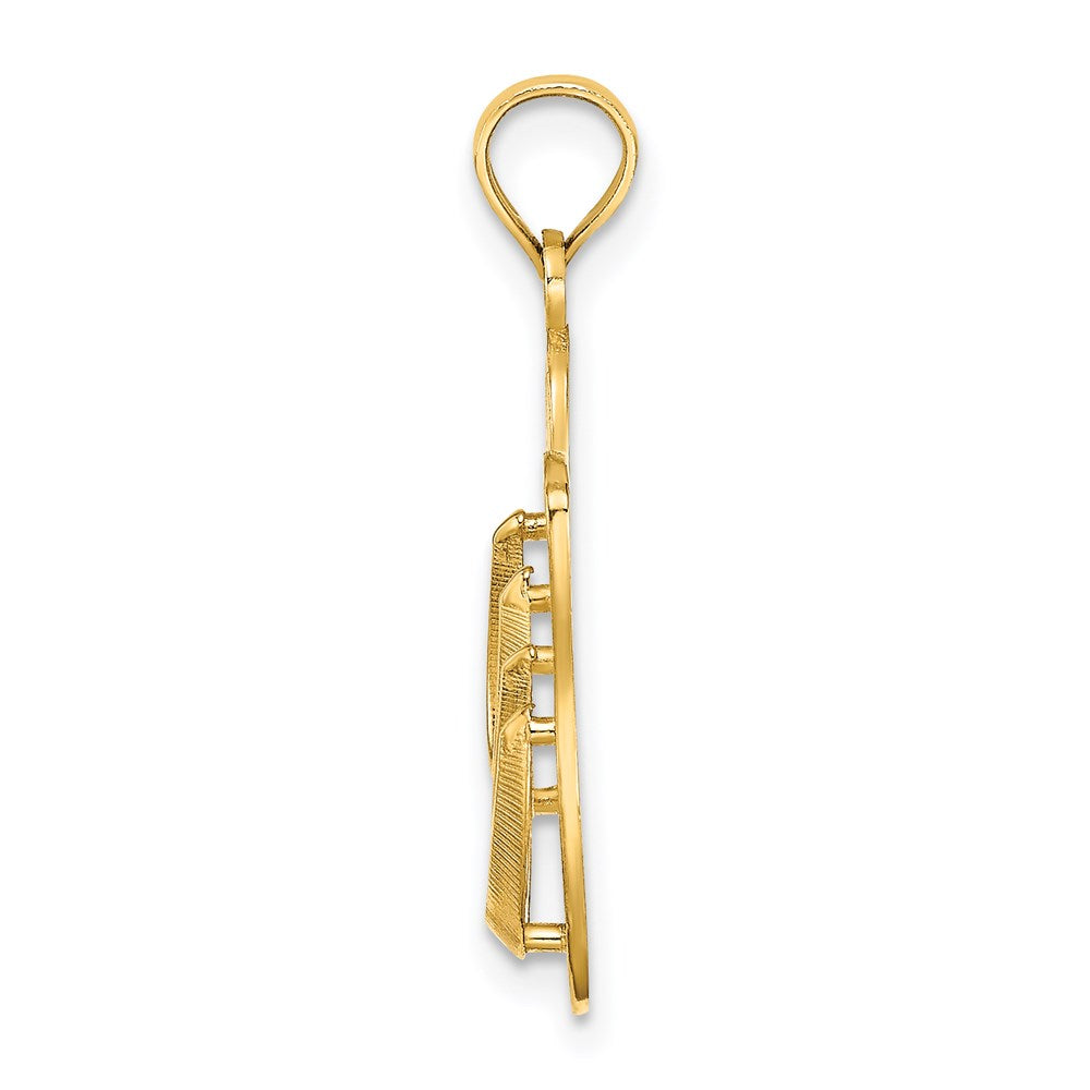 14K  3D Large KEY WEST Double Flip Flop Charm