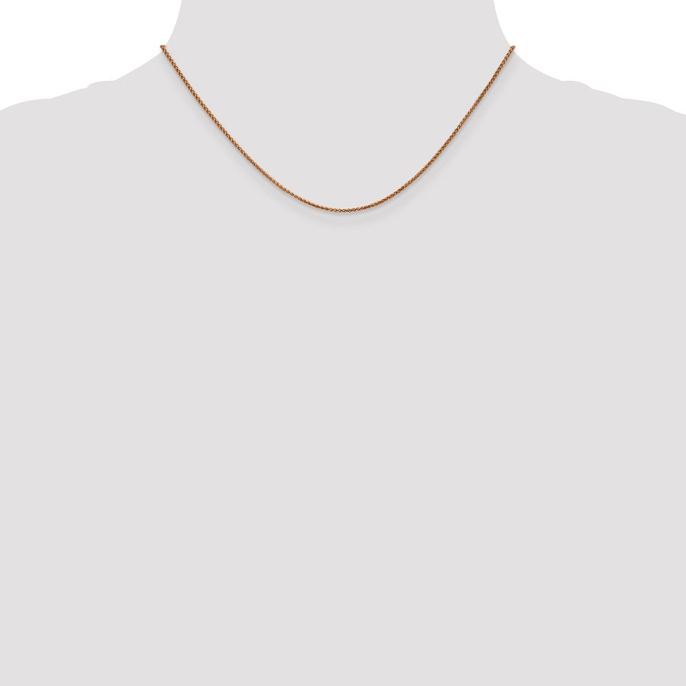 14K Rose Gold 1.2mm Spiga Chain