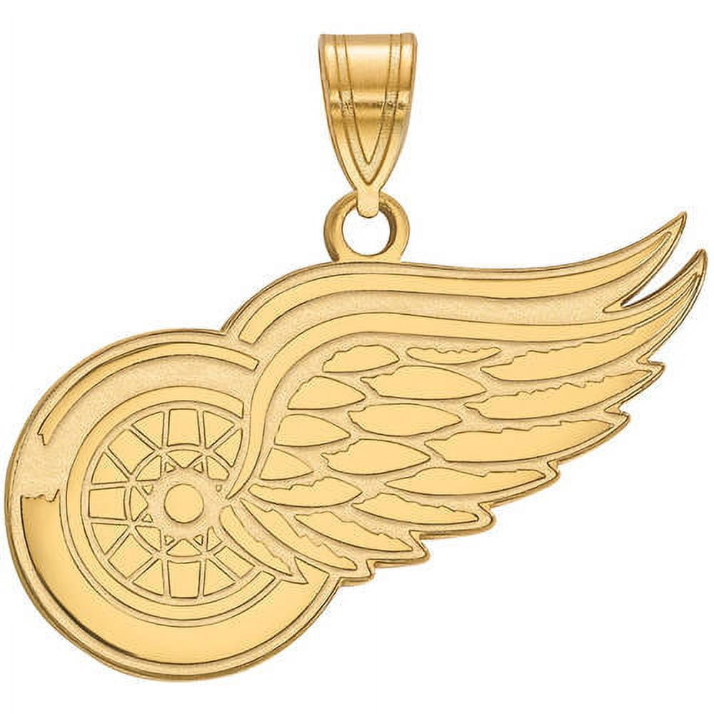 LogoArt 10K Yellow Gold NHL LogoArt Detroit Red Wings Large Pendant