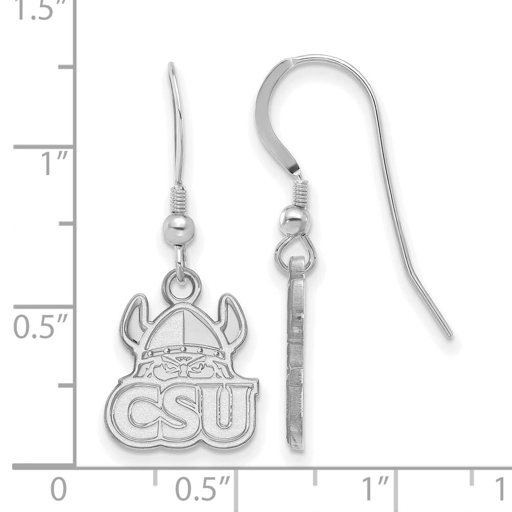 Sterling Silver Official Licensed Collegiate Cleveland State University (CSU) Small Dangle Earrings