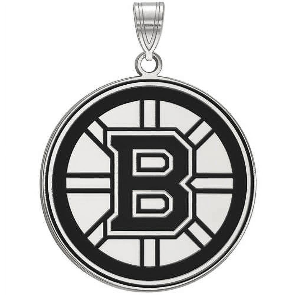 LogoArt Sterling Silver NHL Boston Bruins Extra Large Pendant