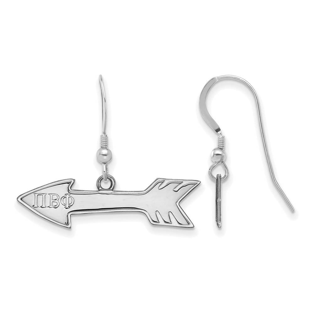 Sterling Silver Official Licensed Greek Sororities Pi Beta Phi (???) Medium Dangle Earrings
