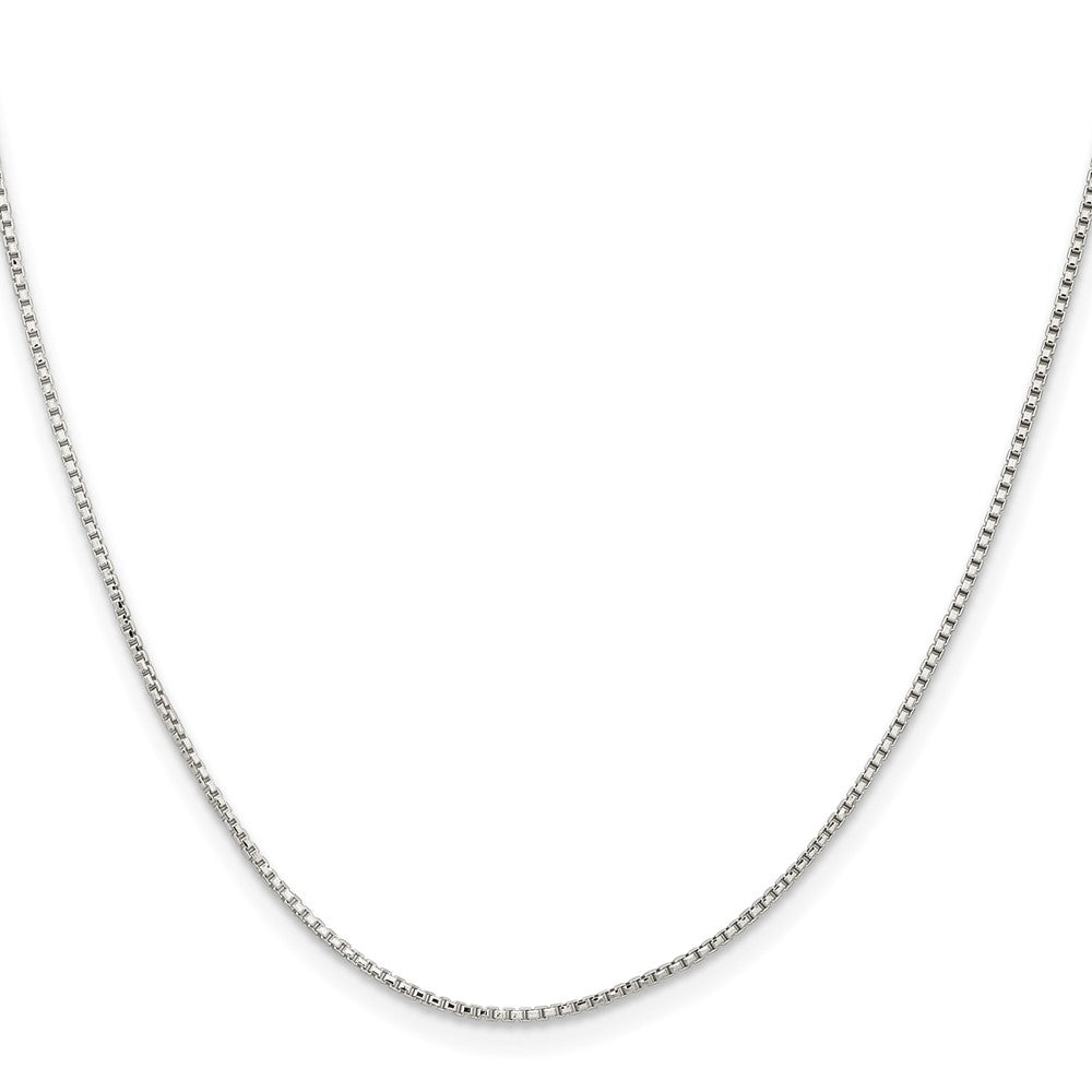 Sterling Silver 1.1mm Diamond-cut Round Box Chain 22 Inches
