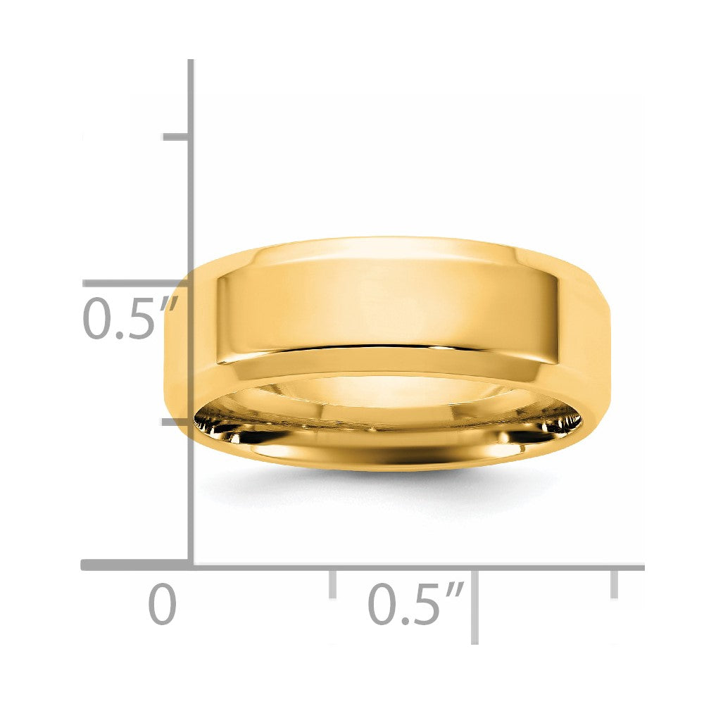 14KY 6.5mm Bevel Edge Comfort Fit Band Size 6